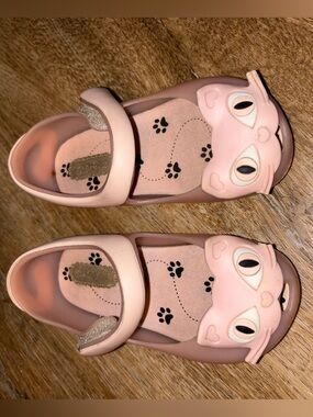 MINI MELISSA Sz 7 Ultragirl Cat Toddler Girls Light Pink Jelly Shoes Kitty